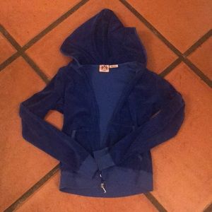 Royal Blue Juicy Couture Velour Jacket Size L